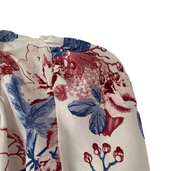 Misa Rare Cecilia Red White Blue Ruffle Mini Dress size small - Picture 5 of 10